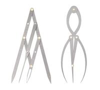 Golden Ratio Caliper Eyebrow Mapping Tool for Eyebrow Shaping Tattoo Makeup 1:1.618 Measuring Tool and 3 Point Positioning Ruler 2 Pack
