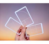 Golden Ratio, Fibonacci & Rule of Thirds Composition Tool Credit Card-Sized View Finder/Viewer for Photography, Painting, Drawing - Fits in Wallet or Camera Bag