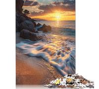 Golden Rays On Shores 1000 Piece Jigsaw Puzzle for Adult Toy Intellectual Game Educational Game for Adult Stress Relief Home Decoration 1000pcs (38x26cm)