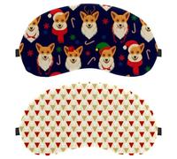 Golden & Red Triangle 2-Pack Light-Blocking Soft Breathable Sleep Mask Eye Patch Eye Cover