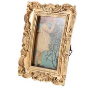 Golden Resin Vintage Photo Frame for Wedding Desktop Display