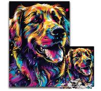 Golden Retriever 1000 Piece Jigsaw Puzzle cardboard Jigsaw DIY Decoration, Brain Challenge, for Adult, Family, 26X38CM/10.23x14.96inch