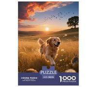 Golden Retriever, 1000-piece Jigsaw Puzzle, Entertaining And Skill-building Game, Ideal for Wall Décor Or Thoughtful Gifts, Suitable for Ages 12+, Pet Dog, 38x26cm/1000pcs