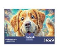 Golden Retriever 1000 Piece Jigsaw Puzzle for All Ages - Eco-Friendly Recycled Paper, A Great Gift Idea And Home Decoration Project 38x26cm/1000pcs