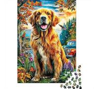 Golden Retriever 1000 Piece Jigsaw Puzzle with Whimsical Design - A Charming Challenge for Adults And Kids Age 14 Years Up70x50cm/1000pcs