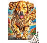 Golden Retriever 1000 Piece Jigsaw Puzzle with Whimsical Design - A Charming Challenge for Adults And Kids Age 14 Years Up38x26cm/1000pcs