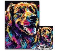 Golden Retriever 1000-Piece Jigsaw Puzzle Wooden Jigsaw Puzzles for Adults for Teenagers & Teens, Ideal Birthday 50x75CM/19.68x29.52inch