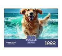 Golden Retriever 1000 Piece Pet Dog Jigsaw Puzzle for Adults Challenging Puzzle Educational Adults Age 12 Years Up - Challenge Edition Hard Puzzle for 70x50cm/1000pcs Family Decorations