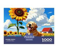 Golden Retriever 1000 Piece Puzzle Age 14+ for Adults Pet Dog Whimsical Challenge Perfect for Relaxation Educational Games 70x50cm/1000pcs