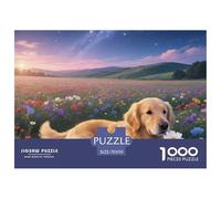 Golden Retriever 1000 Piece Puzzle Age 14+ for Adults Pet Dog with Extra Fun Challenges Perfect for Relaxation 100% Recycled Cardboard 70x50cm/1000pcs