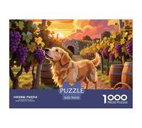 Golden Retriever 1000 Piece Puzzle for Adults Pet Dog Challenge Colourful Educational Games 100% Recycled Cardboard Jumbo 70x50cm/1000pcs