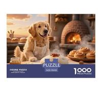 Golden Retriever 1000 Piece Puzzle for Adults Pet Dog Challenge Colourful Educational Games 100% Recycled Cardboard Jumbo 70x50cm/1000pcs