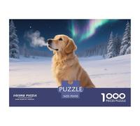 Golden Retriever 1000 Piece Puzzle for Adults Pet Dog Challenge Colourful Educational Games 100% Recycled Cardboard Jumbo 70x50cm/1000pcs