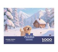 Golden Retriever 1000 Piece Puzzle for Adults Pet Dog Challenge Colourful Educational Games 100% Recycled Cardboard Jumbo 70x50cm/1000pcs
