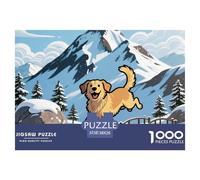 Golden Retriever 1000 Pieces Jigsaw Puzzles Age 12+ for Adults Pet Dog Whimsical Challenge Perfect for Relaxation Home Decoration 38x26cm/1000pcs