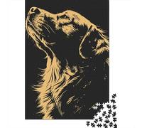 Golden Retriever 1000 Pieces Wooden Puzzles for Adults Jigsaw Puzzles Educational Game Challenge Toy 1000pcs (75x50cm)