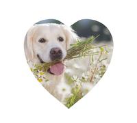 Golden Retriever (2), Heart Shape Soft Magnetic Fridge Magnets Magnetic Refrigerator Sticker 1pc