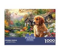 Golden Retriever (3)_2Dynamic 1000-Piece Jigsaw Puzzles for Adults A Treasury of Challenging Puzzle Games for Women And Men - An Excellent Shared Hobby for Adults And Kids Age 12 Years And Up 38x26cm