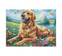 Golden Retriever 500 Piece Jigsaw Puzzle for Adults Teens Cute Pet Post Work Wind Down Mind Calming Whimsical Design for Friends 500 PCS
