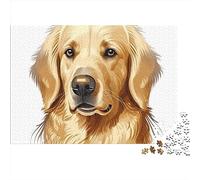 Golden Retriever Adults Fun 1000 Piece Jigsaw Puzzles Decoration Stress Relief Toy Intellectual Game Education Game 1000pcs (75x50cm)