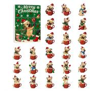 Golden Retriever Advent Calendar 2025,24 Days Christmas Countdown Calendar with 24pcs 2D Cute Golden Retriever,Fun Christmas Countdown Calendars Gift for Dog Lovers
