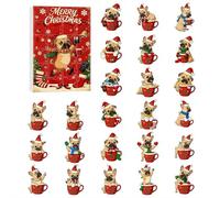 Golden Retriever Advent Calendar 2025,24 Days Christmas Countdown Calendar with 24pcs 2D Cute Golden Retriever,Fun Christmas Countdown Calendars Gift for Dog Lovers