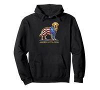 Golden Retriever America 1776 2026 Patriotic USA 250 Years Pullover Hoodie