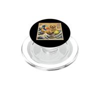 Golden Retriever Arigatou Tsunami Wave Dog Tennis Ball PopSockets PopGrip for MagSafe