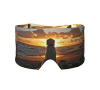 Golden Retriever at Sunset, Full Eye Covers Light Blocking Eye Mask Sleep Eye and Ear Muffs