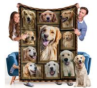 Golden Retriever Blanket - Fleece Throw Blanket for Couch Super Soft Cozy Bed Blanket Lightweight Plush Fuzzy Blankets and Throws for Sofa, Twin Size 60 x 80 Inch, Gift for Dog Lover