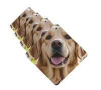 Golden Retriever Car Air Freshener Cards for Women Men 4 Pack Cute Car Accessories Long Lasting Scent Car Diffuser Hanging Auto Aromatherapy Tablets Car Fresheners Gifts