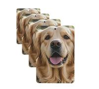 Golden Retriever Car Air Freshener Cards for Women Men 4 Pack Cute Car Accessories Long Lasting Scent Car Diffuser Hanging Auto Aromatherapy Tablets Car Fresheners Gifts