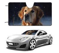 Golden Retriever Car Windshield Sun Shade Keep Car Interior Cool 55"x30" Folding Front Window Sun Shade, Heat Shield for SUV, Truck, Blocks UV