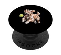 Golden Retriever Chasing A Ball Puppy Golden Retriever Owner PopSockets Adhesive PopGrip