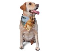 Golden Retriever Dog Bandana Pet Scarf Accessories for Small Medium Dogs Cats Photo Prop, Triangle Pet Bandanas Adjustable Puppy Bib Washable Dog Kerchief Puppy Neckerchief