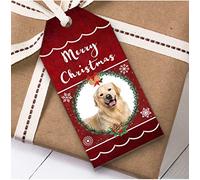 Golden Retriever Dog Christmas Gift Tags (Present Favor Labels)
