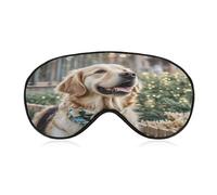 Golden Retriever Dog Eye Mask, Adjustable Strip, Blocks Light Sleep Mask, Sleep Eye Mask for Night Sleeping Travel Nap 8.1 * 4.1 Inches