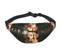 Golden Retriever Dog Fanny Pack for Men Women Belt Bag Fashion Waist Bag Everywhere Crossbody Bag Wallet Hip Bum Bag with Adjustable Strap Waterproof Chest Bag for Travel Hiking Sports, Black, One