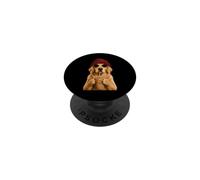 Golden Retriever Dog Hipster Iced Coffee Funny Goldie PopSockets Adhesive PopGrip