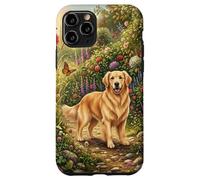 Golden Retriever Dog in Wildflower Meadow Case for iPhone 11 Pro