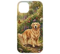 Golden Retriever Dog in Wildflower Meadow Case for iPhone 14 Plus
