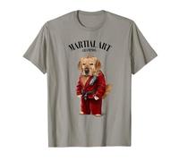 Golden Retriever Dog Judo Karate Master in Red Judogi T-Shirt