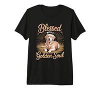 Golden Retriever Dog Lover Blessed by A Golden Premium T-Shirt