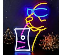 Golden Retriever Dog Neon Sign, Maximalist Wall Decor, Funny Signs Neon Light for Bedroom, Summer Beach Party, Summer Decorations for Home, Birthday Decorations, Dimmable, USB Powered Pink Blue Golden