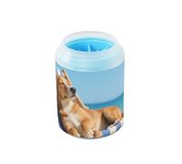 Golden Retriever Dog on The Beach Reusable Pet Foot Cleaner Silicone Brush Soft Essential For All Pets Owners for Small Medium Large Breed Dogs/Cats