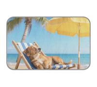 Golden Retriever Dog on The Beach Summer cooling mat outdoor Self Cooling cat blankets for indoor for chihuahua cozy sleeping non-electric tapete frio para perros M