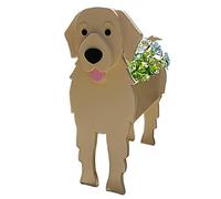 Golden Retriever Dog Planter Plant Pots, Cute Animal Flower Cactus Planter Pots For Outdoor Garden Decoration, Plant Storage Container Holder Dog Planters ( Color : B Golden Retriever , Size : 13*9Inc