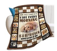 Golden Retriever Dog Print Blanket Best Dog Pet Animal Throw Blankets for Couch Sofa Stuff Decor Gifts Lightweight Soft Cozy Fleece Plush Warm Flannel Bedding for Lover Man Woman Teen Adults 40"x50"