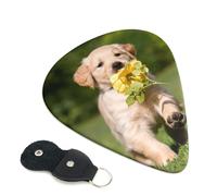 Golden Retriever Dog Printed Guitar Picks 6 Pcs Guitar Plectrum Acoustic Electric Guitar Pick For Bass Electric Acoustic Guitars Ukulele Thin Medium Thick Set 0.96mm