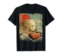 ゴールデン・レトリバー Golden Retriever Dog Ramen Japanese Noodles T-Shirt